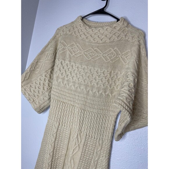 Chicwish Cable Knit Sweater Dress S/M NWT Cream Knitted Midi Cottagecore - Picture 5 of 10